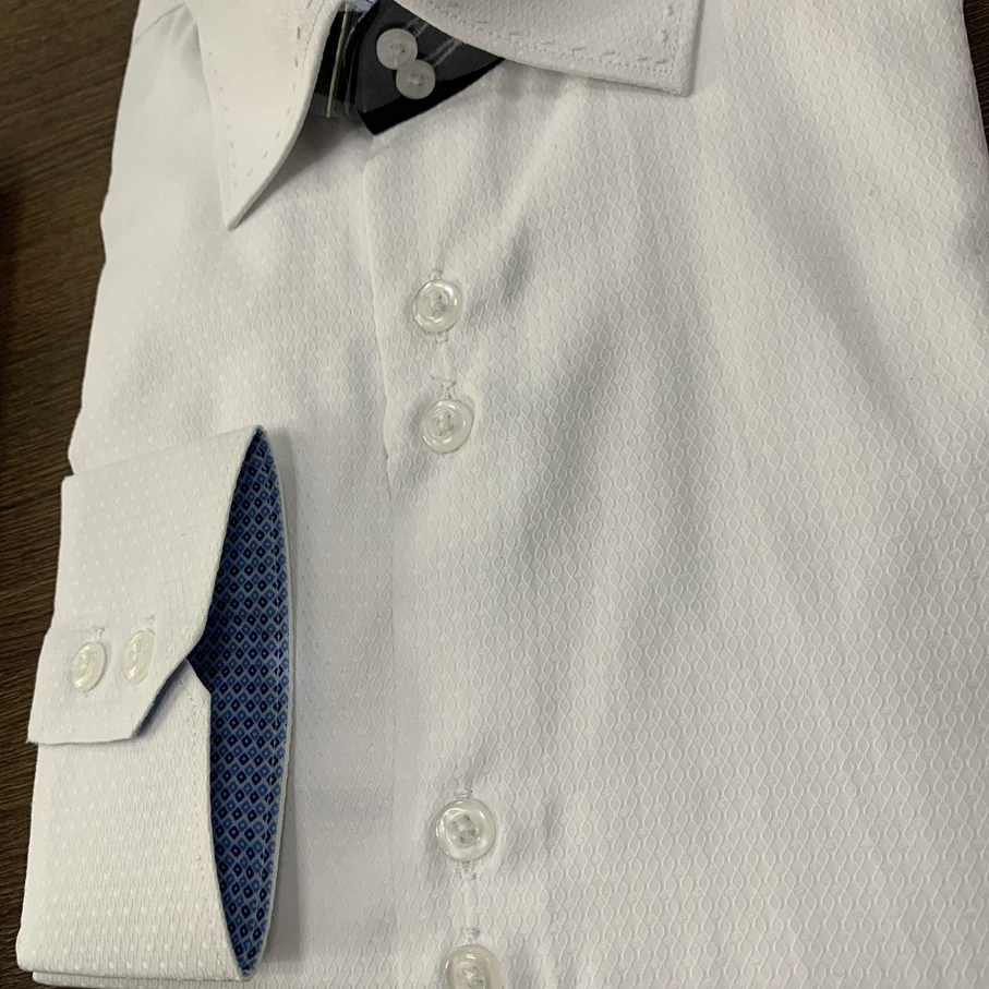 
Boys Wrinkle free White French Cuff links Dress Shirts for Children 