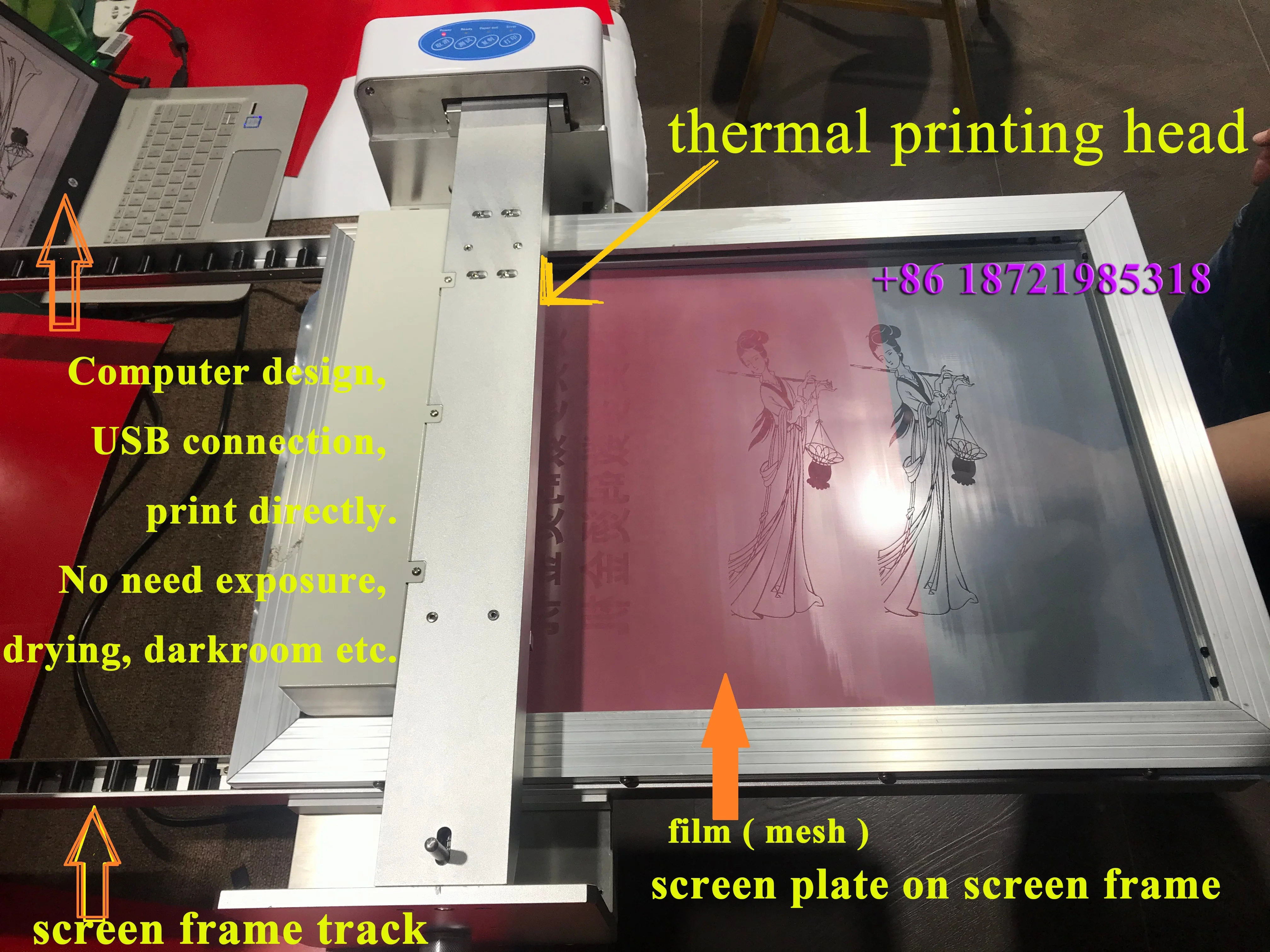 Аппарат для трафаретной печати AMD550A, без пленки/экспозиции/сушки, для футболок, одежды, цифровой аппарат для печати тарелок, аппарат для трафаретной печати