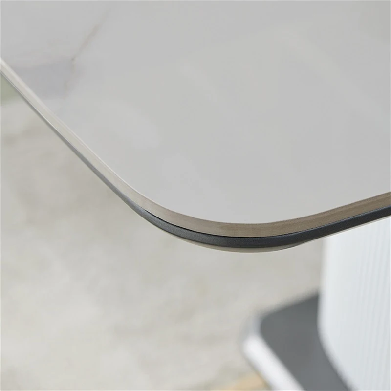 dw1086 quanu luxury 6 chairs family banquet open dining table sideboard cabinet with drawers