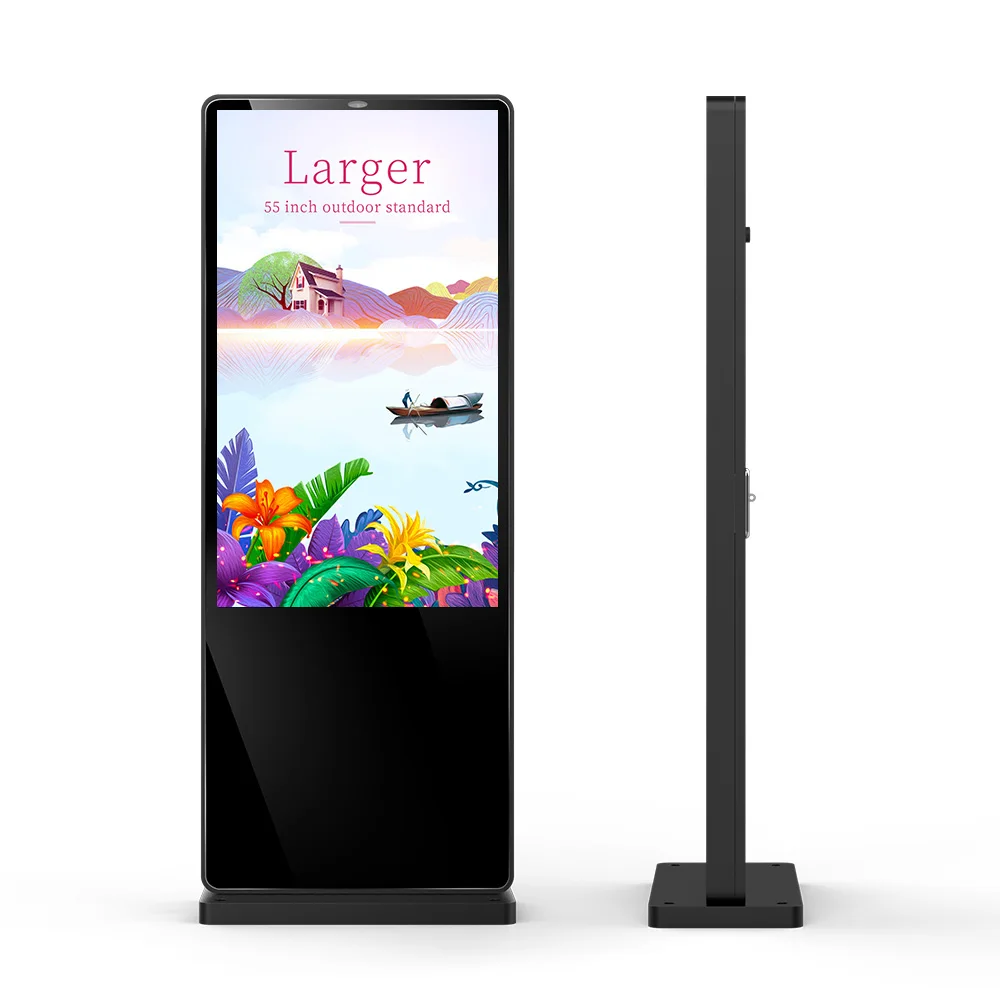 Fashion Totem Portable Lcd Signage Bus Station Digital Signage Hanging Outdoor