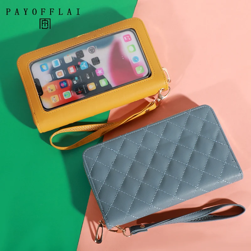 PAYOFFLAI OEM 2022 заводской Прозрачный женский кошелек для карт из ПВХ с сенсорным экраном большой емкости