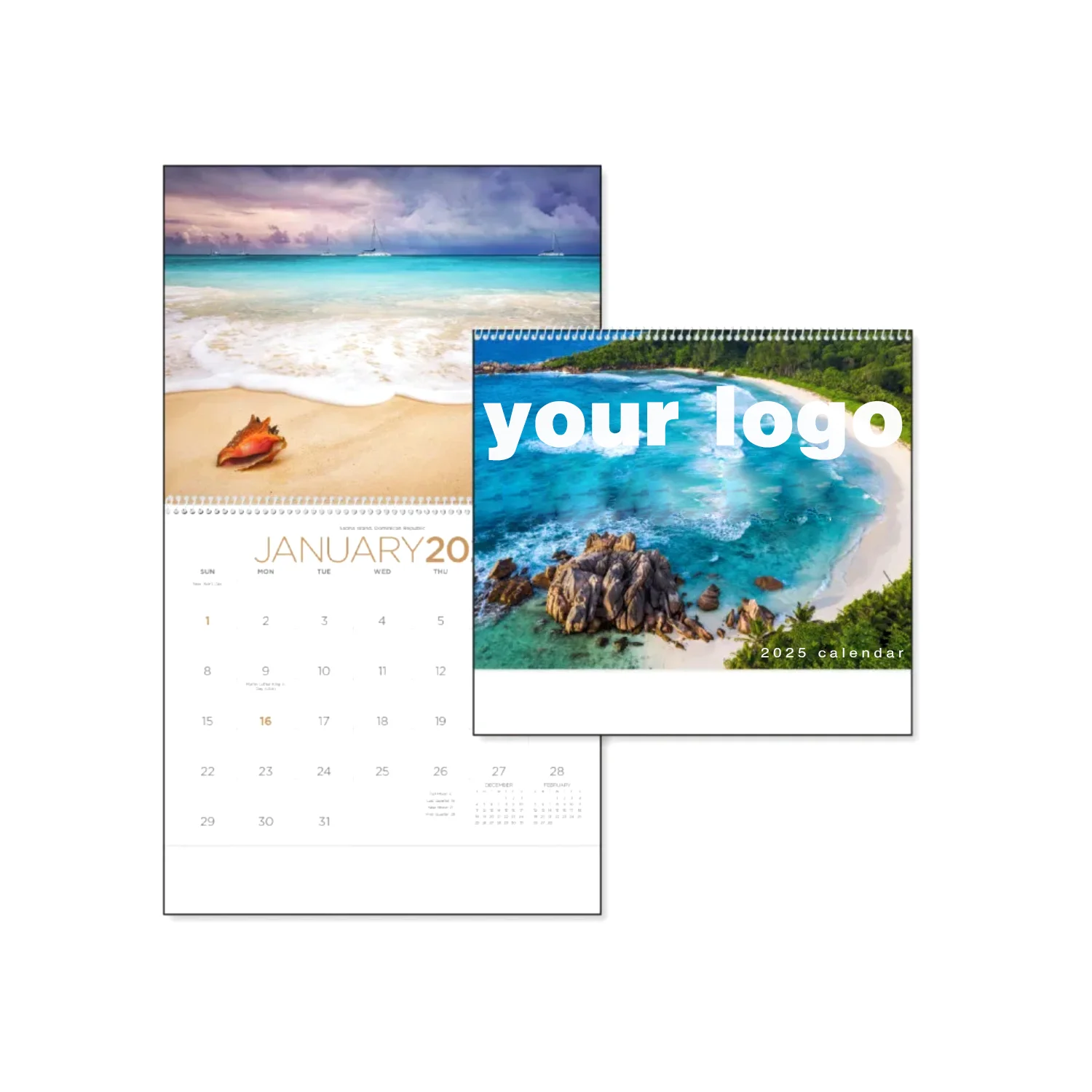 Top Fashion 2025 Customized office calendar Wall Calendar with 12 months Beautiful Flip