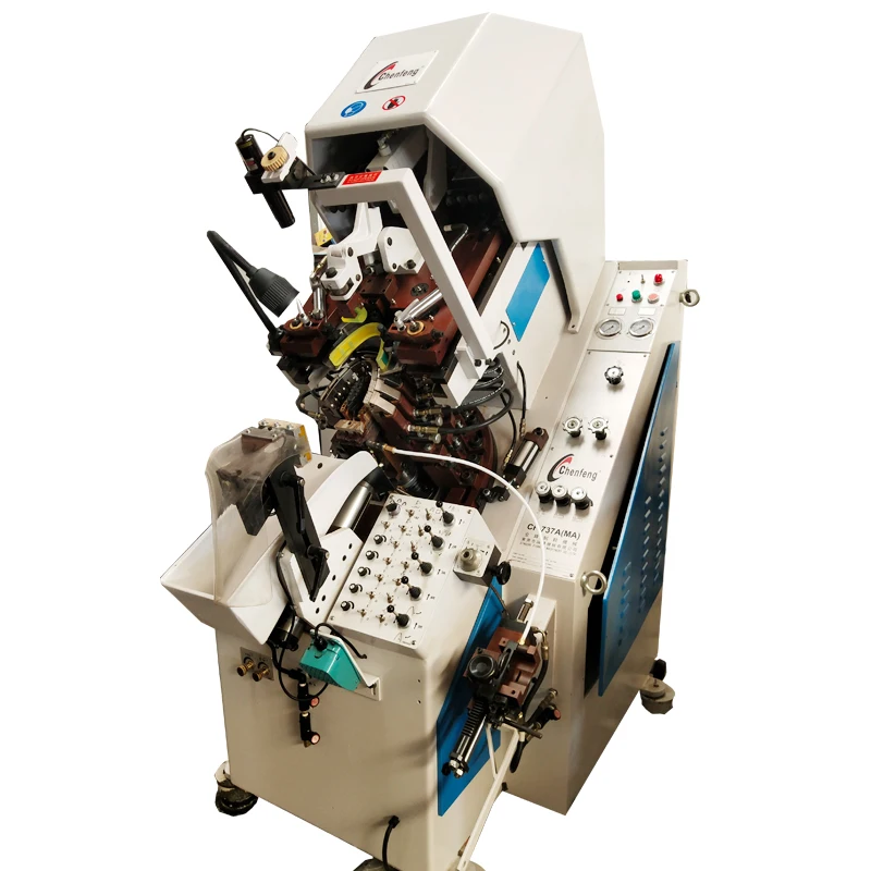 Chenfeng automatic glue toe lasting cementing machine 9 pincers CF737MA Shoe making machine with good quality and working well