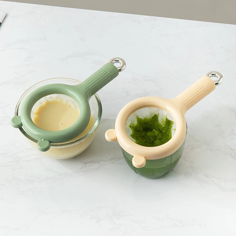 120 Mesh Soy Bean Milk Coffee Yogurt Strainer Vegetable Juice Sieve Colander with Stirrer Separation Net Kitchen Filter