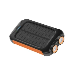 2022 New Hot Factory Wholesale Dual Usb Solar Power Bank Led Flashlight Battery Charger Solar Cell Phone Charger