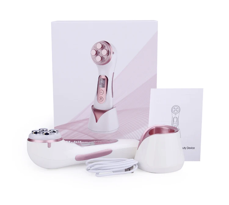 home use anti aging device face lift Microwave vibration red light therapy RF EMS device