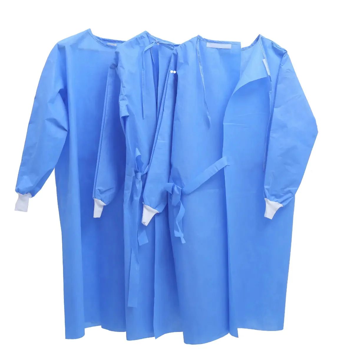 Hot selling uniform SMS PP PE disposable surgical gown scrub suit isolation gown for hospital