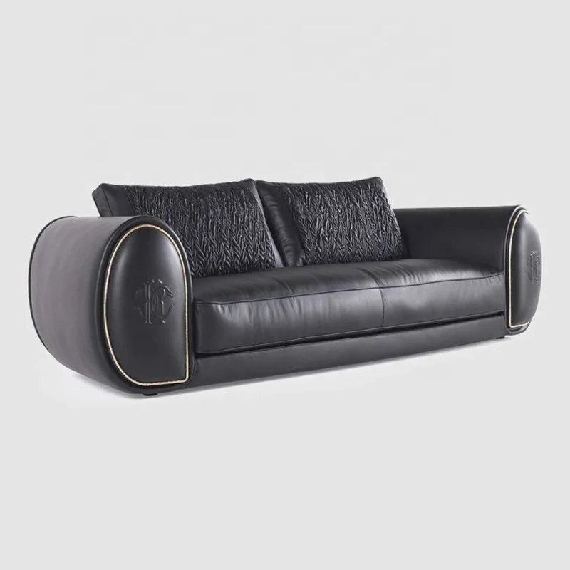 contemporary elegant sofas unique style estilo modern luxury night club italian black leather sofa