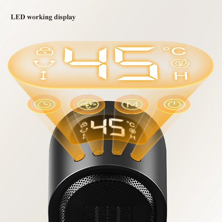 Remote control with led  Panel Ptc Ceramic Heating Tech Electric Oscillating Other Home Fan Heaters