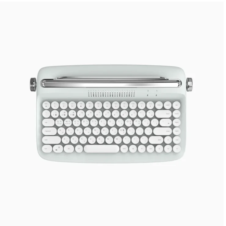 2021 hot sale mini retro BT wireless typewriter for laptop notebook tablet  smartphones Mint 86 keys keyboard