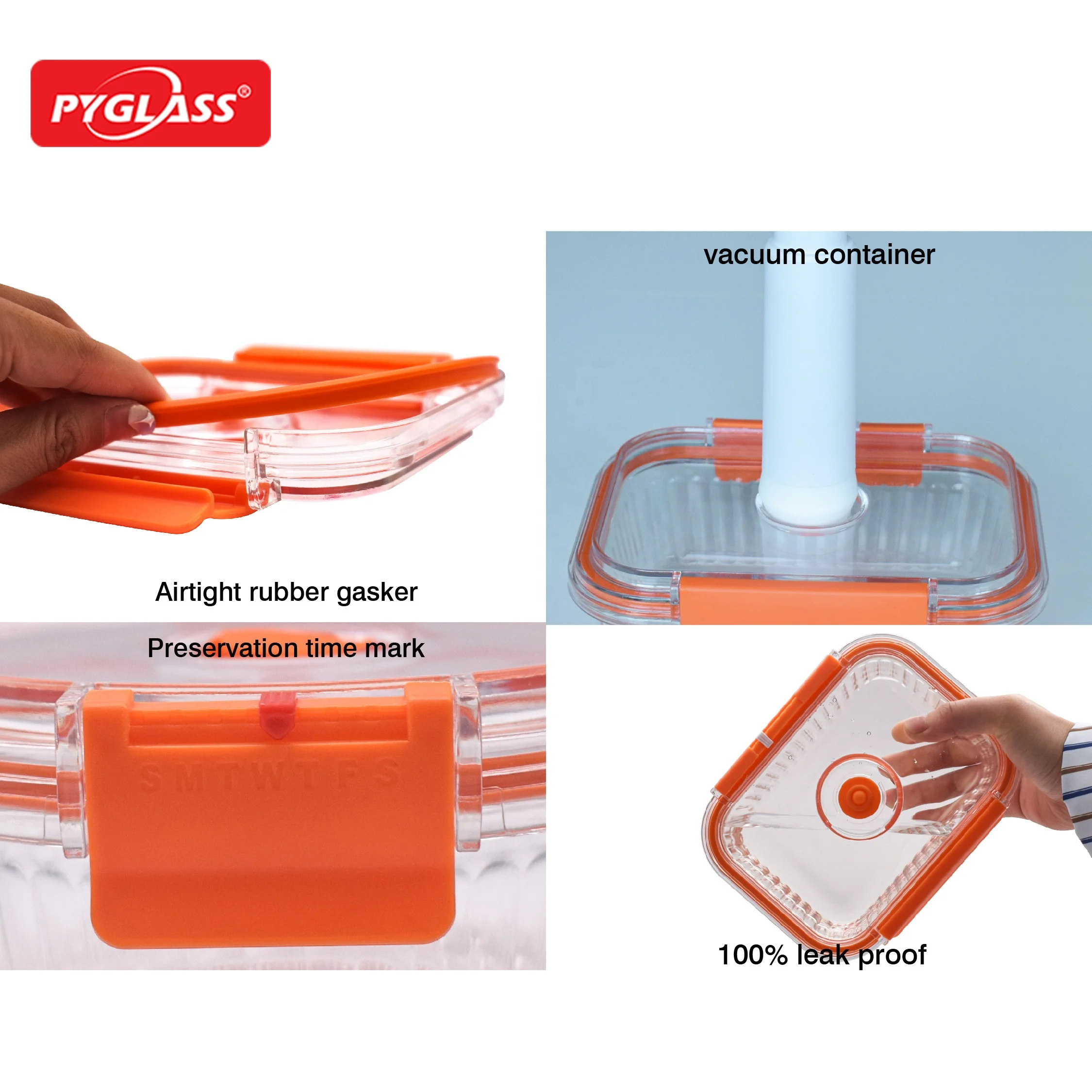 Vacuum Saver Borosilicate Glass Airtight Food Container With Pump
