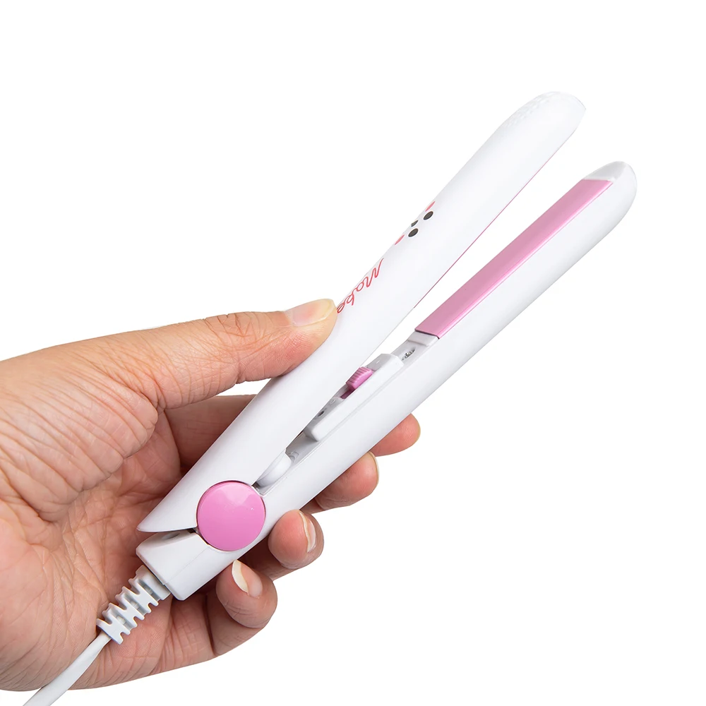 Travel Portable Mini Flat Iron Smart Ceramic Tourmaline Hair Straightener Small Flat Irons for Short Hair