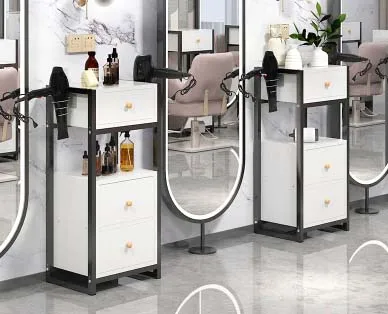 New barber shop cabinet tool table hairdresser special shelf hairdressing floor mirror table cabinet