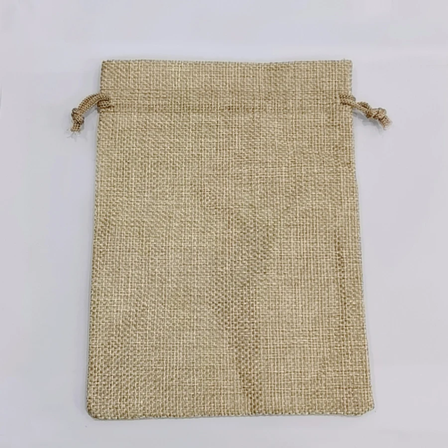 small burlap bag with drawstring custom logo burlap bags 8in 12 in