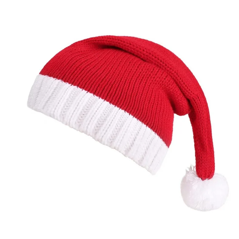 Quality Top Tier Bulk Vendors Custom Logo Youth Unique Long Skull Caps Knitted Bobble Beanie Festive Christmas Hat With Pom Pom