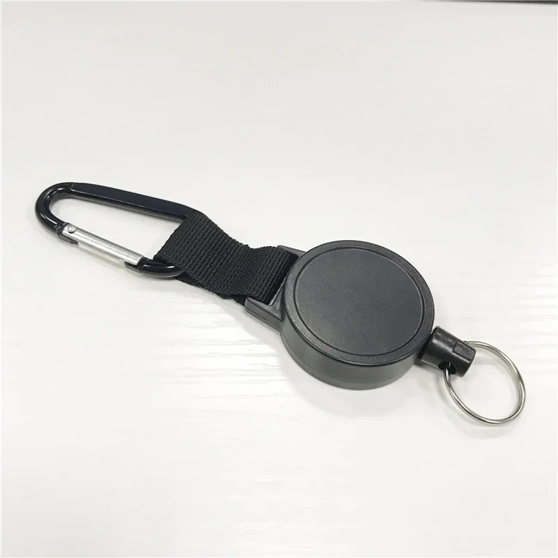 Heavy Duty Retractable Keychain 29.5 Inches Steel Wire Rope Thick Badge Holder Reel