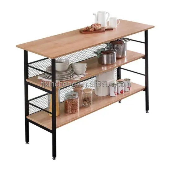 Console table with metal iron frame three tiers for kitchen dinning ares top selling 2022