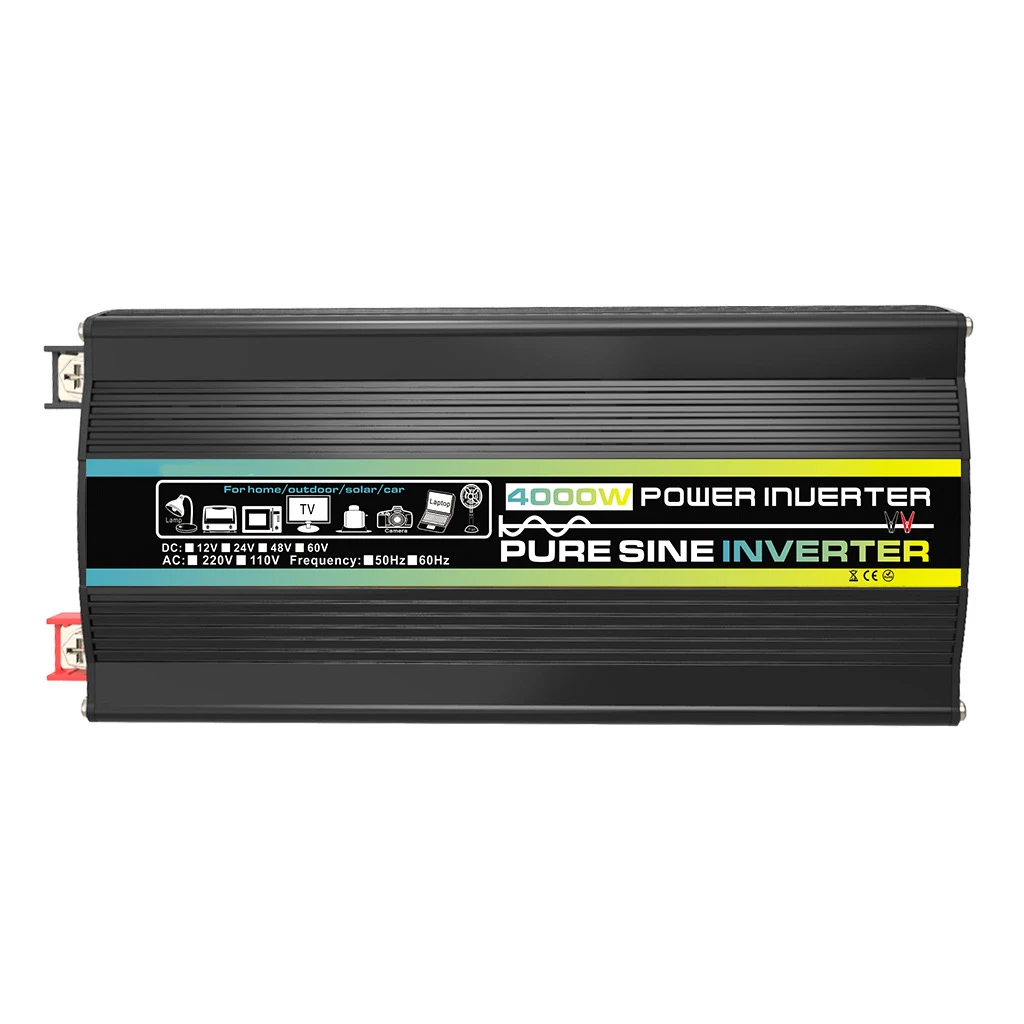 3000W/4000W Pure Sine Wave Inverter DC 12V/24/48V/60V to AC 220V Household Inverter Car Power Inverter Solar Inverter