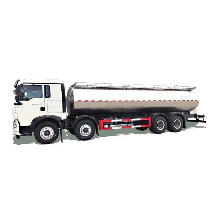 SINO HOWO 8X4 22000 Liters Stainless Steel Milk Transport Tanker Truck