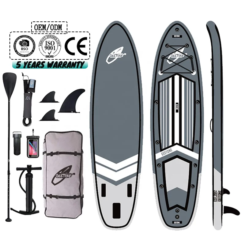 GeeTone Water sports Inflatable Stand Up Paddle Board Inflatable SUP Board Surfboard ISUP Boards