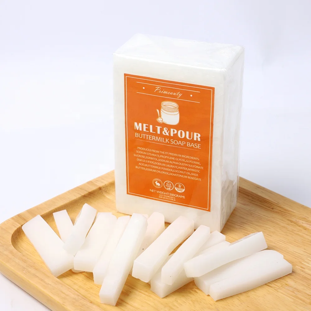 Custom Handmade DIY Transparent Organic Glycerin Melt and Pour Natural Shea Butter Goat Milk Soap Base for Soap Making