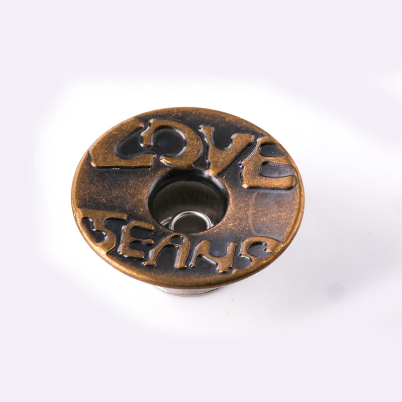 Factory Custom Colorful Zinc Alloy jeans button rivet jeans-button customized jean button