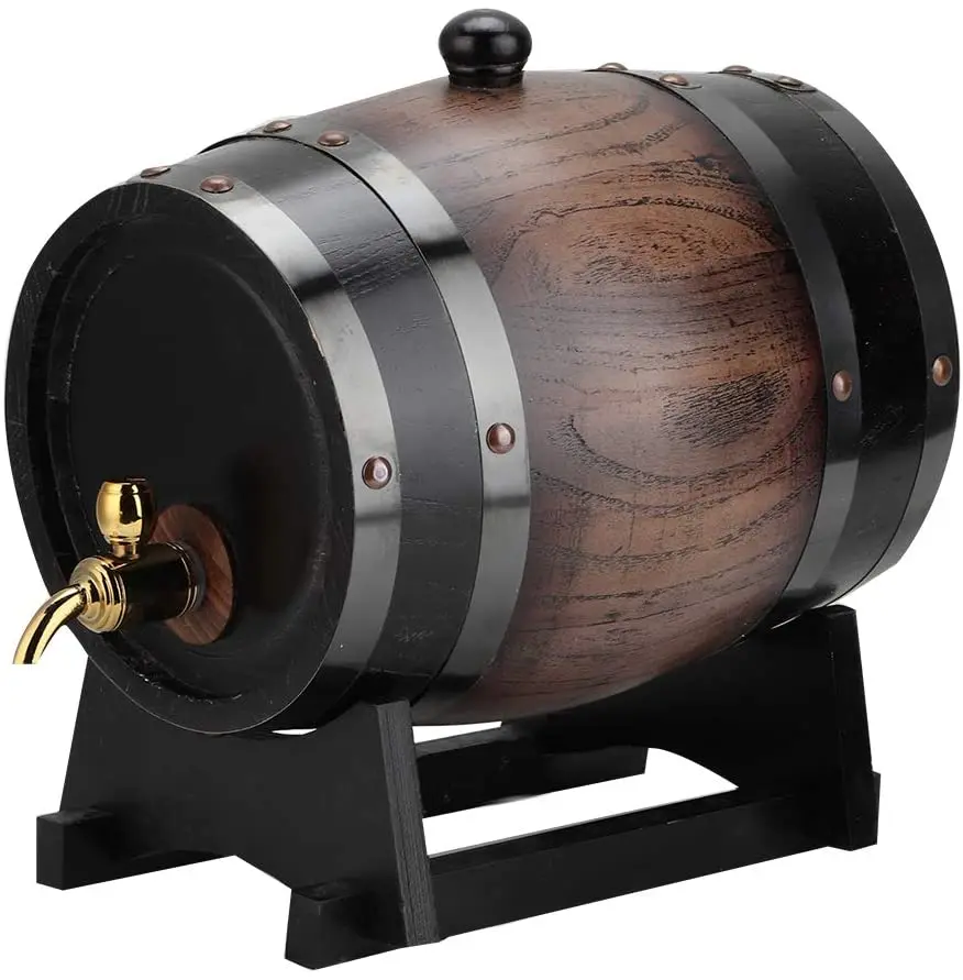 Oak aged 3 l retro stripes red oak high-quality wine cask container wine barrel furniture