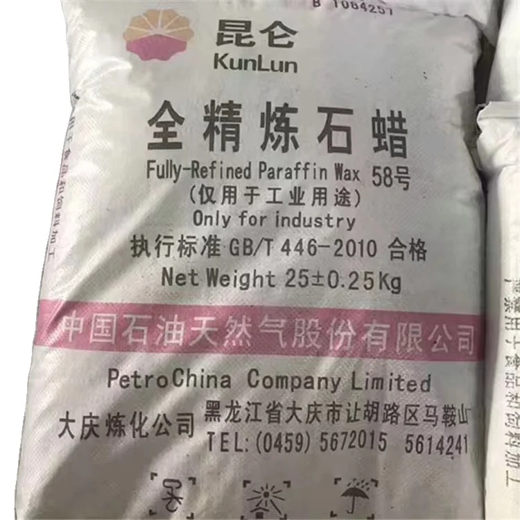 Kunlun White Granule Solid Fully Refined 56 58 60 62 Melting Point Paraffin Wax for