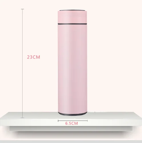 OEM Intelligent 500ml LED temperature display stainless steel water bottle smart insulated cups