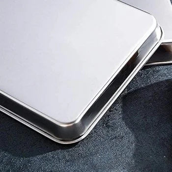 High Quality  Food Grade 304 Stainless Steel Baking Pan Aluminum Baking Tray Perforated Roasting Pan for Oven