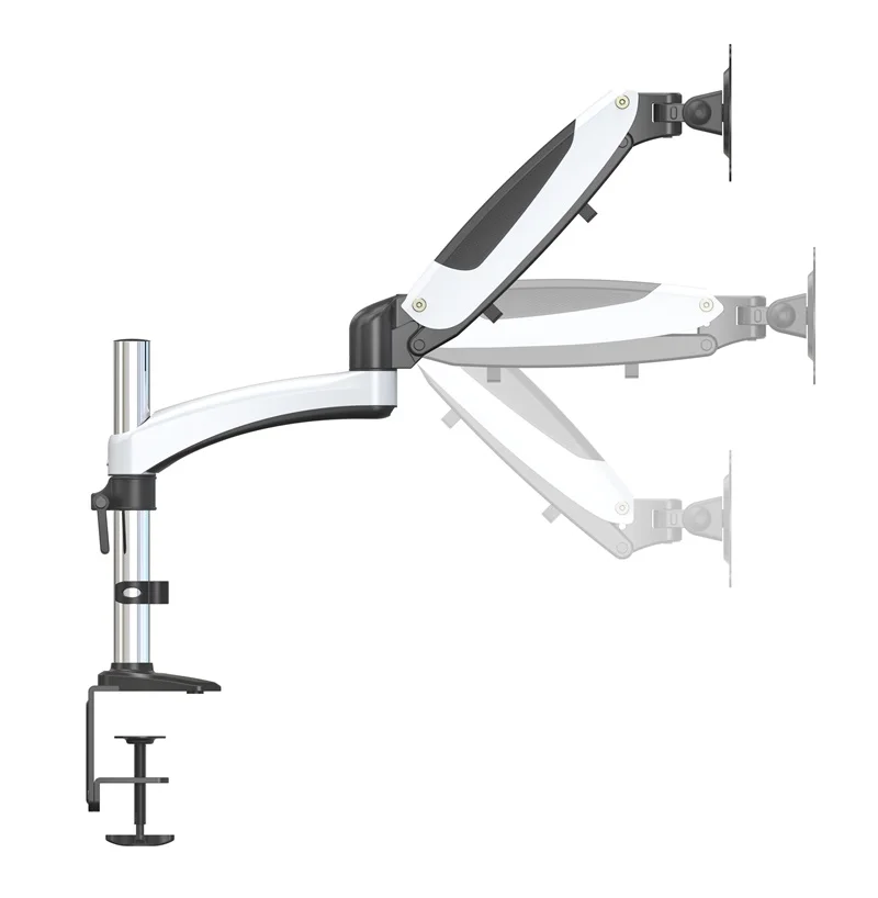 Hot sale Single Mount Stand Aluminum Gas Spring  Monitor Arm