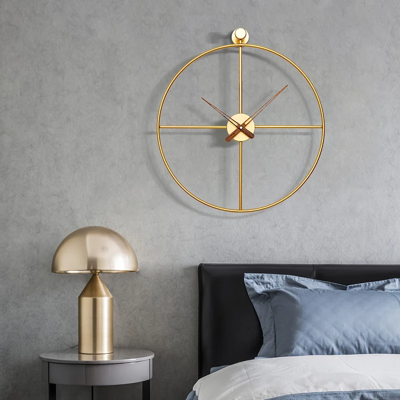50 large dropshipping products 2024 simple modern luxury wall hanging clock decorative metal wall watch clock home house decor