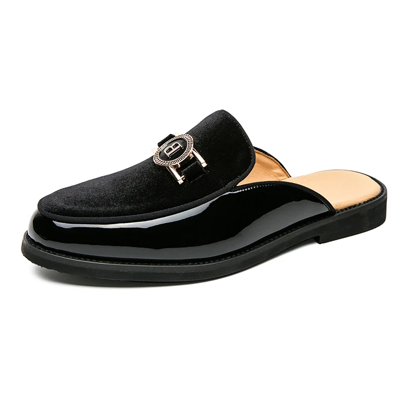 Flat Dress Shoes Comfortable Slippers Durable Lightweight Casual Men Half Loafer Shoes