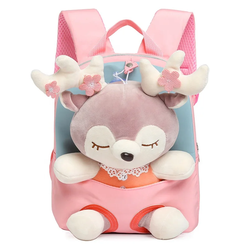 OMOI 3D Cartoon Plush Children Backpacks Kindergarten Schoolbag Stuffed Animal Kids Backpack School Bags Girls Boys Backpacks