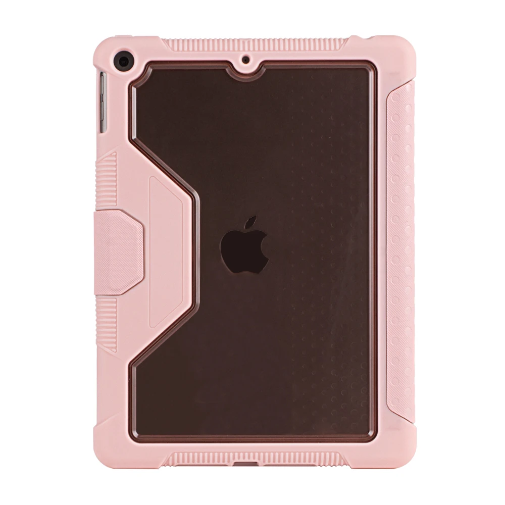 Floating Point Style Ipad 10.2 Inches Folio Type PC Leather Cover Shockproof and Anti-Scratches Colourful TPU Soft frame Case