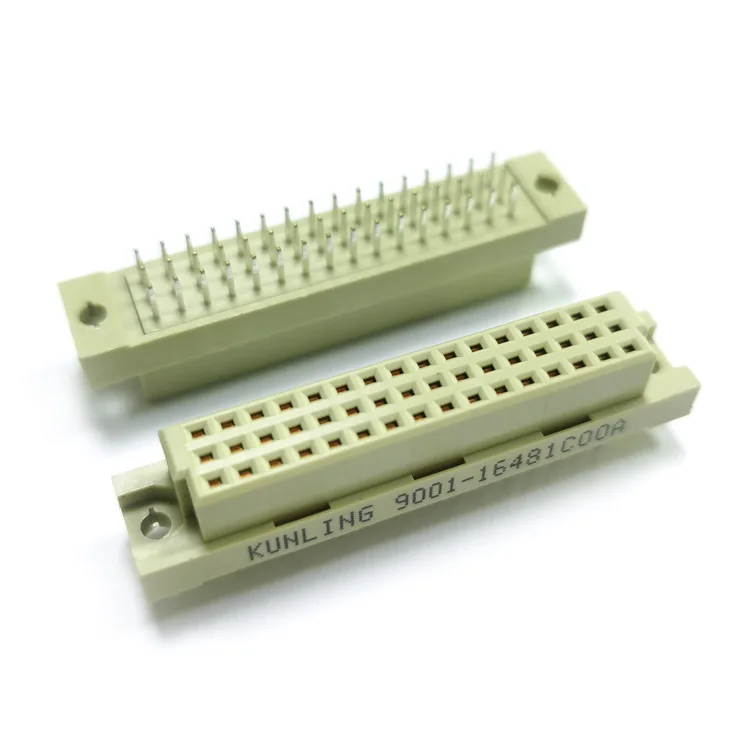 
2.54mm pitch 3 rows 48P Straight PCB DIN41612 Connector, 3*16pin Female Header Straight Type for PCB Board 