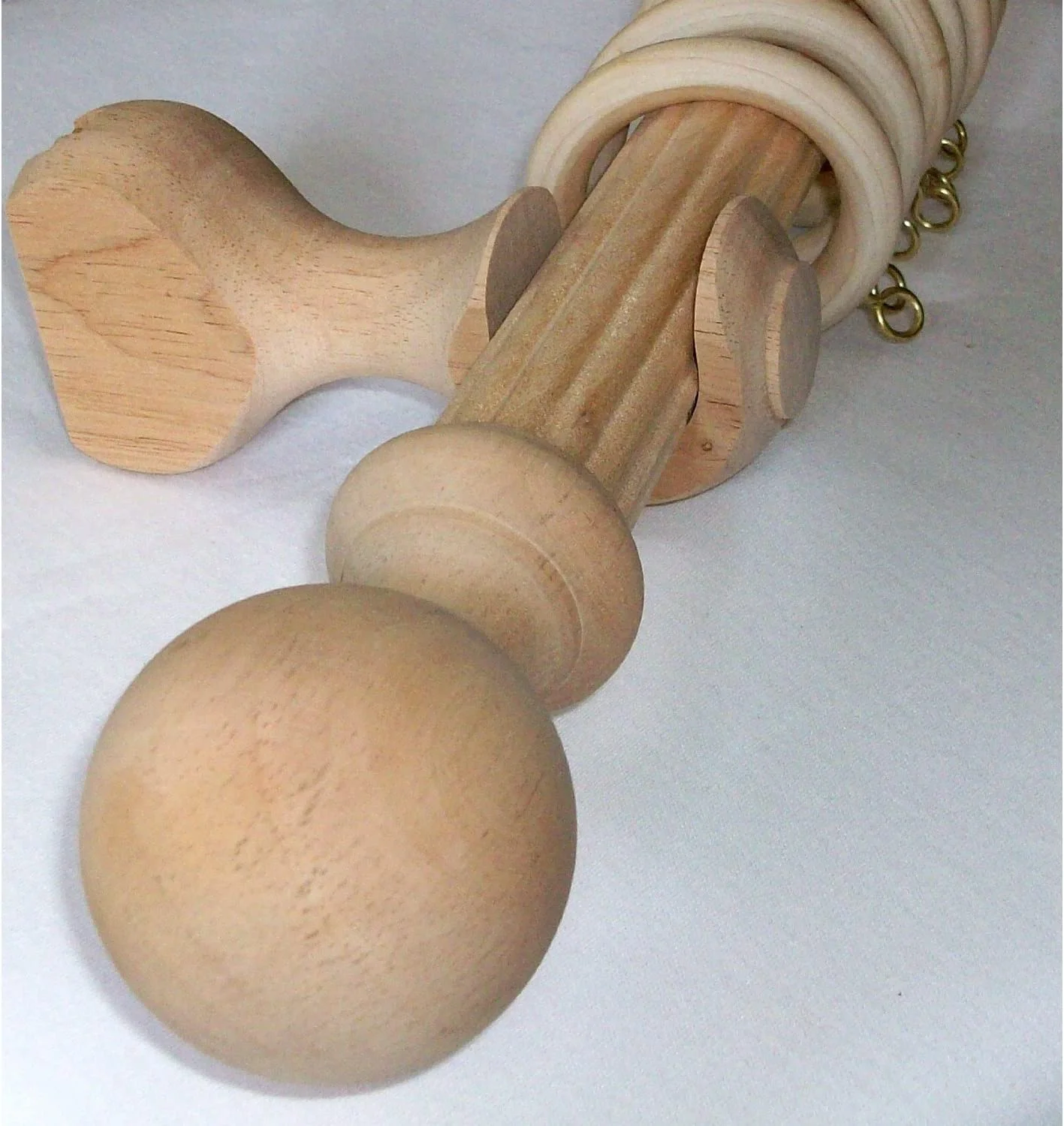 Wholesale Pvc Covered Antique Brass Home Decor Adjustable Wooden Double Curtain Rod For Windows