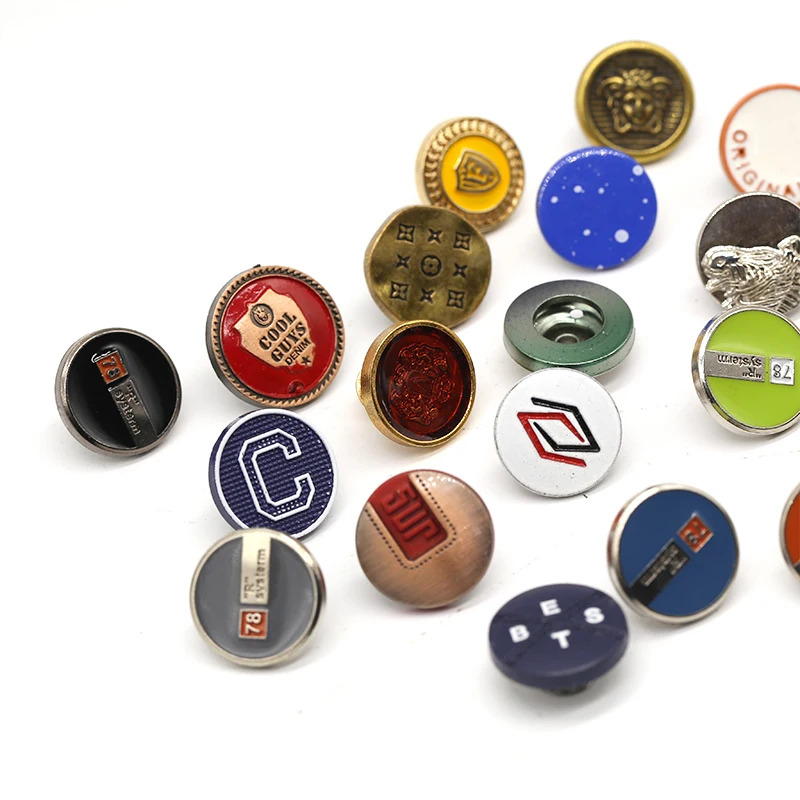 Factory Price High Quality Zinc Alloy Shinny Customized Whole Set Jeans Rivets Metal Buttons