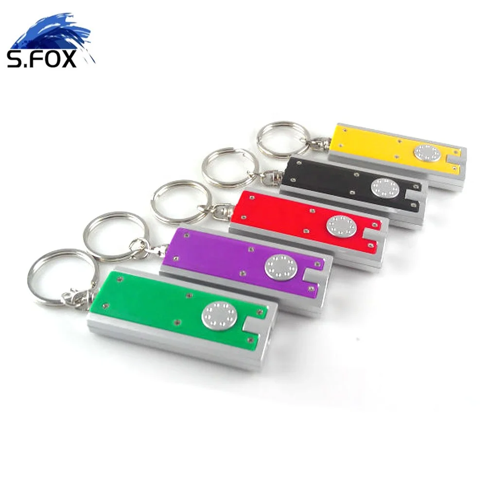 Factory Bulk Wholesale Supply PCV Party Gift Promotion LED Keychain Light