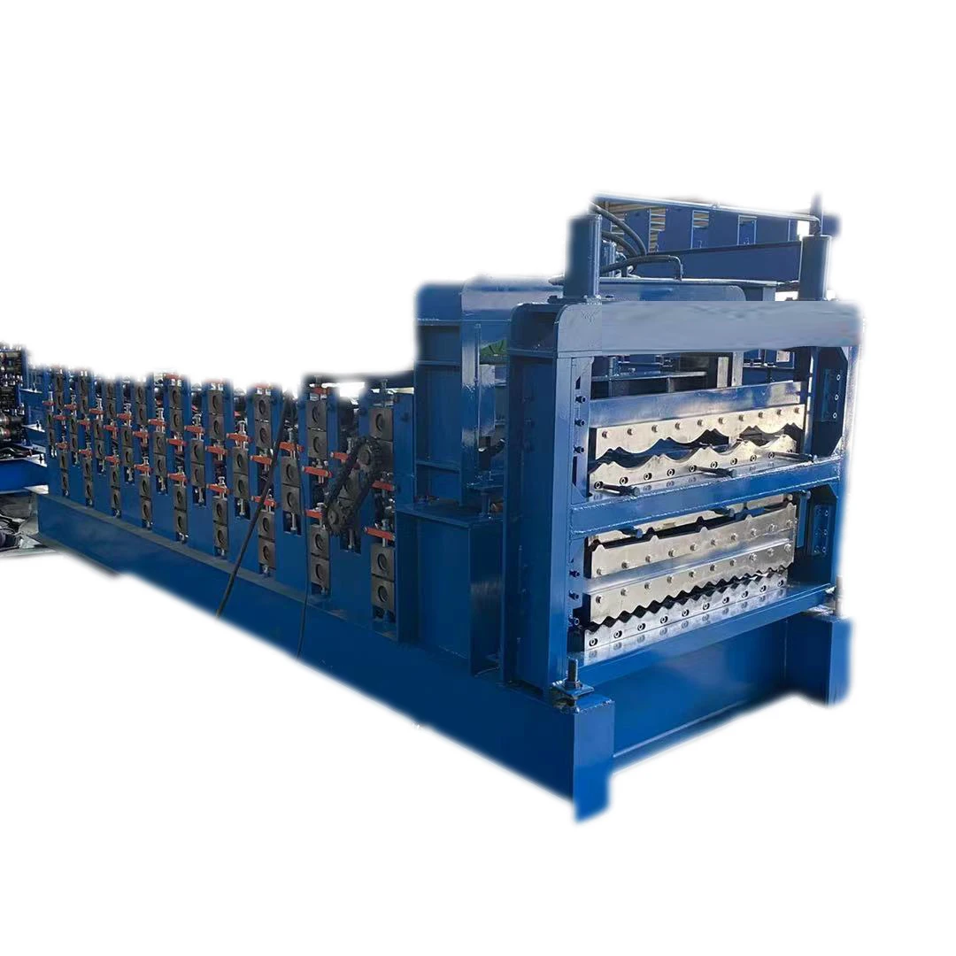 Three Layer Roof Slate Metal Tile Making Machine Trapezoidal Corrugated Ibr Roof Sheet Roll Forming Machine Prices