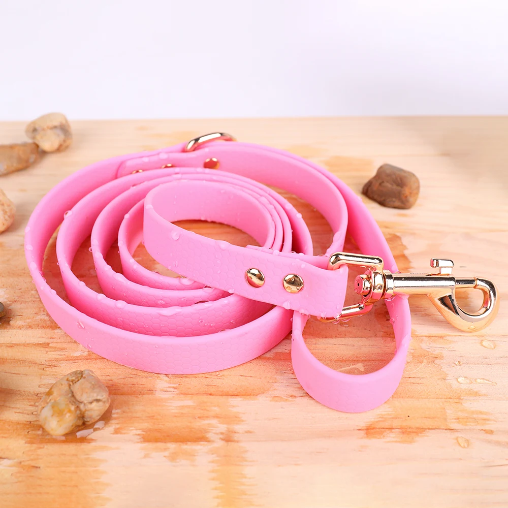 Hands Free 4 in One Dog Leash PVC Dog Collar Leash Outdoor Silicone Non Slip Candy Color Custom Long Pvc Leash