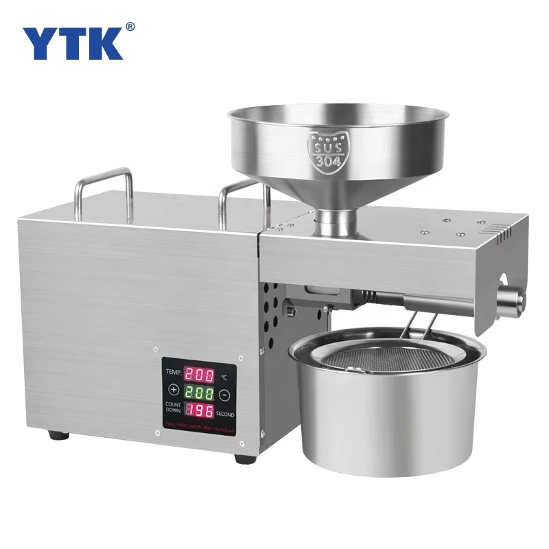 YTK-RG-109 Small Stainless Steel Screw Cold Press Groundnut Hazelnut Sesame Oil Press Machine Oil Press Extractor For Home