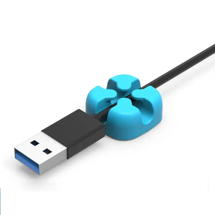 Многофункциональный настольный Настенный Круглый USB-держатель для проводов и кабелей