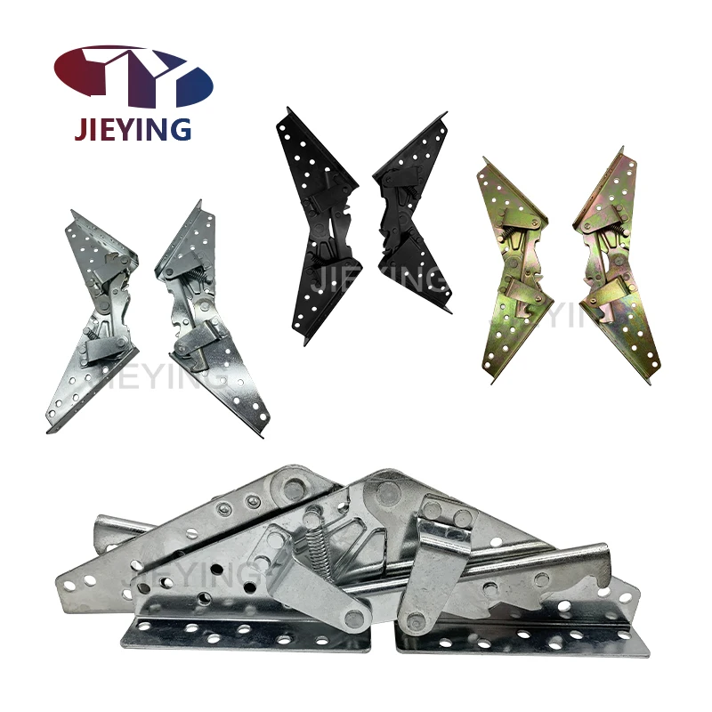 JIEYING Factory Supply Thicken 3-Position Adjustable Angle Lift Up Spring 260MM Sofa Bed Mechanism Parts Ratchet Hinge
