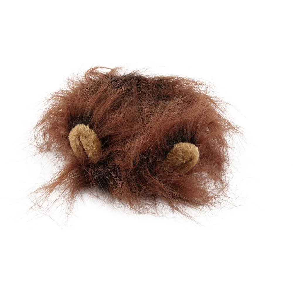 Hot Pet Cat Dog Emulation Lion Hair Mane Ears Head Autumn Winter Dress Up Costume Muffler Scarf