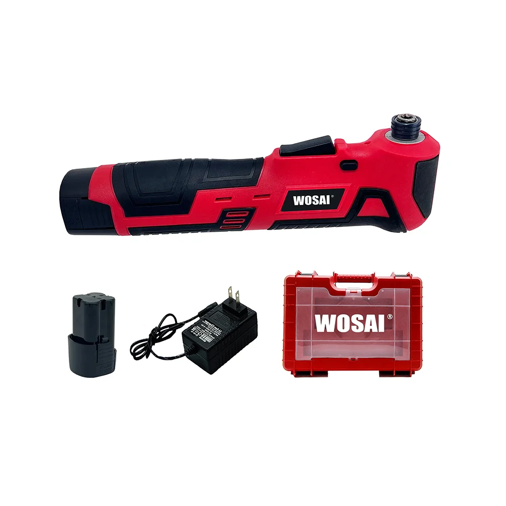 WOSAI OEM Customized Portable Mini 120NM Torque 90 Degrees Cordless Screwdriver Wrench Driver