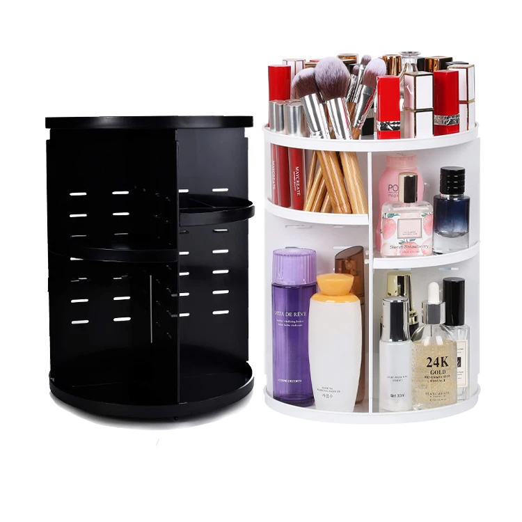 Plastic 360 Degree Rotating Beauty Organiser, Revolving Make Up Storage with 5- Layers for Cosmetic Perfume Jewellery