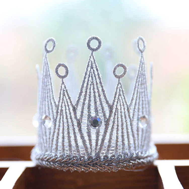 Happy birthday children crown headdress wholesale baby girls hair mini Tiaras Crown for party
