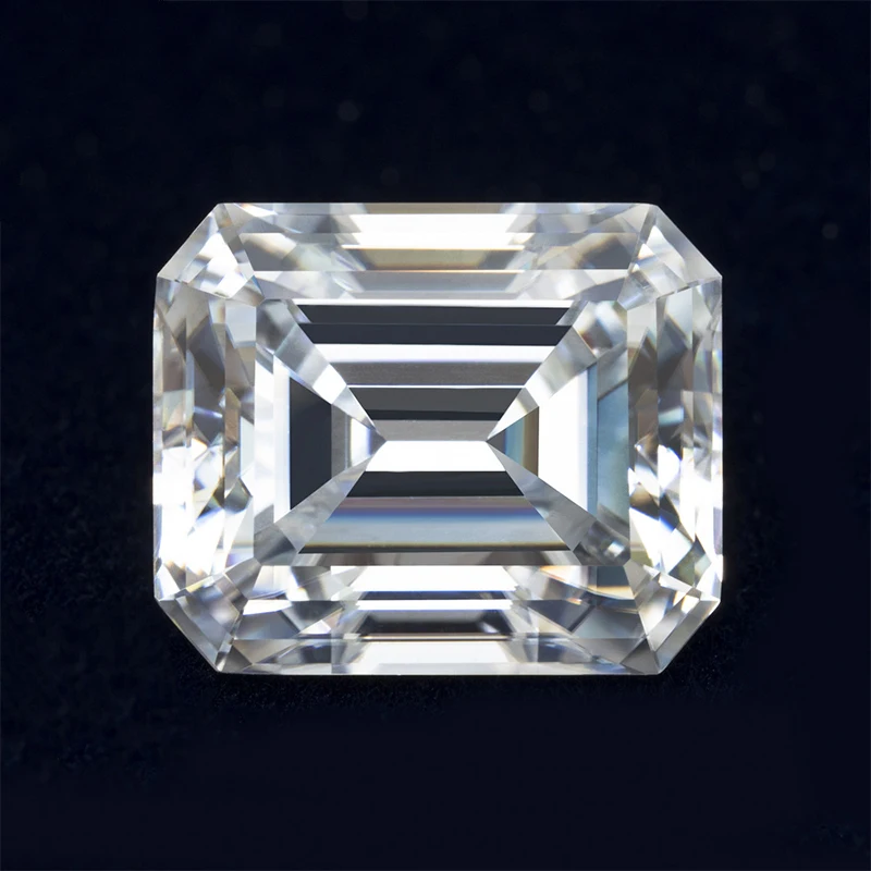 High Quality Emerald Cut Moissanite Diamond Gems White DEF VVS Loose Moissanite Stone for Jewelry Making
