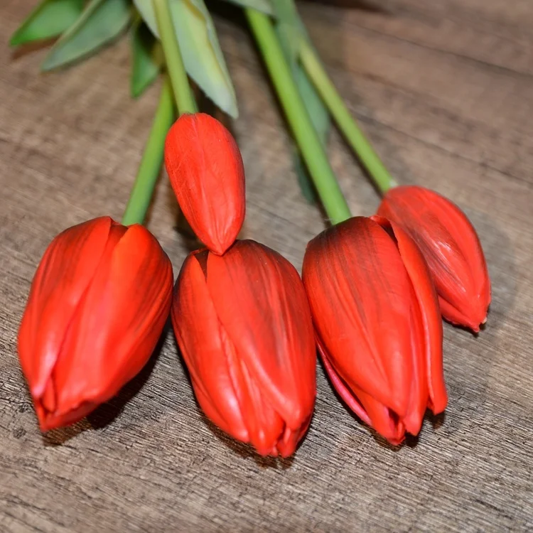 high quality artificial flower classic  tulip bunch for wedding decoration, event decoration and home decoration